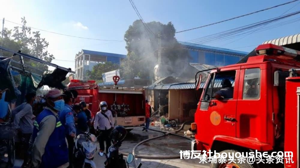 突发！金边一出租屋发生火灾，一名男子当场死亡