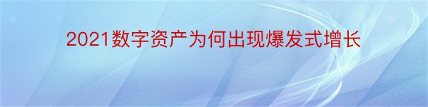 2021数字资产为何出现爆发式增长